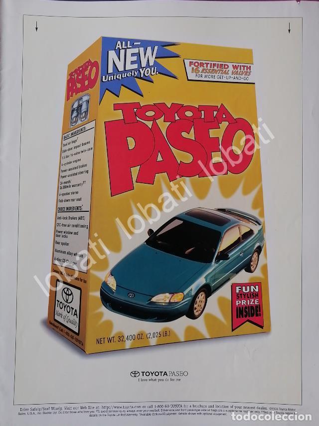 Collectionnisme d'affiches: CARTEL ANTIGUO ORIGINAL DE AUTOS TOYOTA PASEO 1995 /969