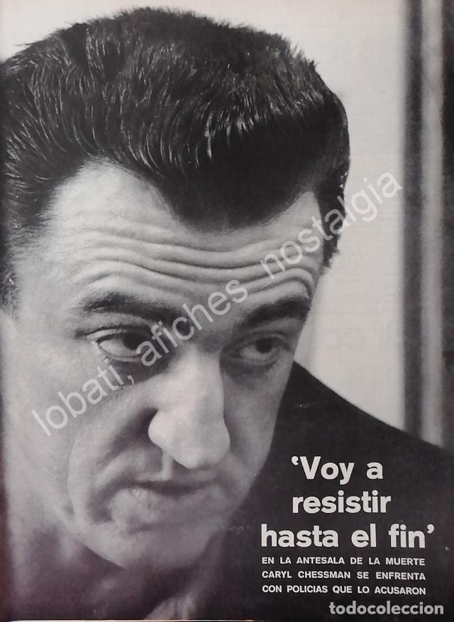 Collectionnisme d'affiches: CARTEL ANTIGUO ORIGINAL DE NOTA. CARYL CHESSMAN 1959