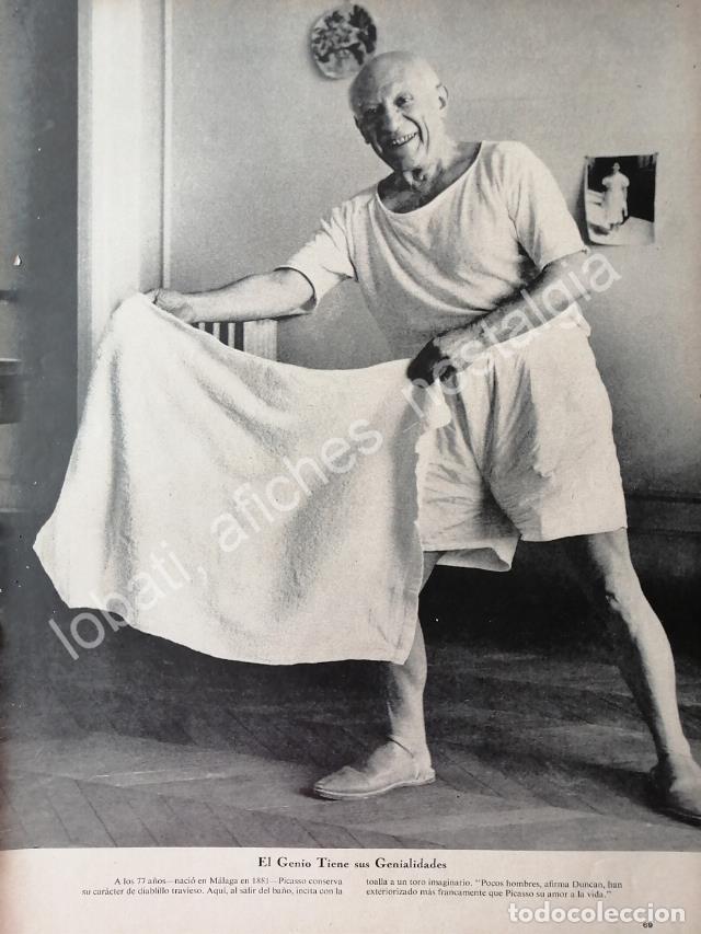 Collectionnisme d'affiches: CARTEL ANTIGUO ORIGINAL DE GOTO GRABADO PICASSO CON TOALLA 1950s