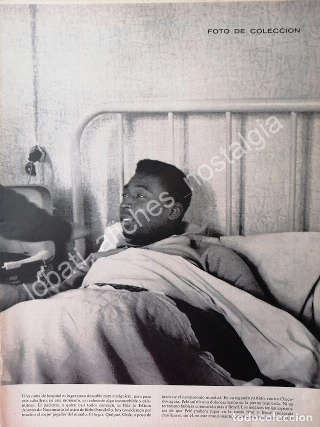 Collectionnisme d'affiches: CARTEL ANTIGUO ORIGINAL DE GOTO GRABADO FUTBOLISTA PELE EN HOSPITAL 1960