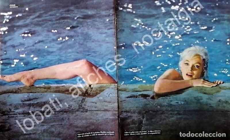 Sammeln von Plakaten: CARTEL ANTIGUO ORIGINAL DE REPORTAJE DE MARILYN MONROE 1960s