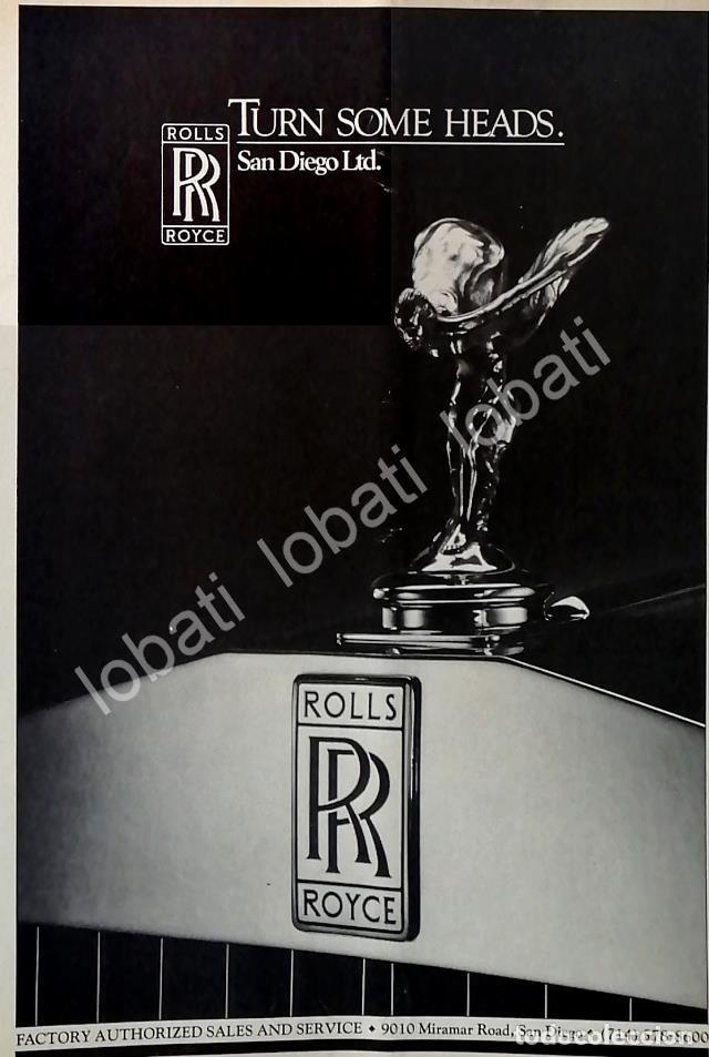 Sammeln von Plakaten: CARTEL ANTIGUO ORIGINAL DE AUTOS ROLLS ROYCE 1978 /989