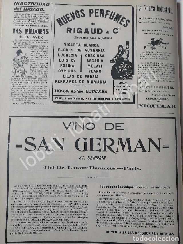 Sammeln von Plakaten: CARTEL ANTIGUO ORIGINAL DE VINO DE SAN GERMAN - PERFUMES RIGAUD Y MAS 1899