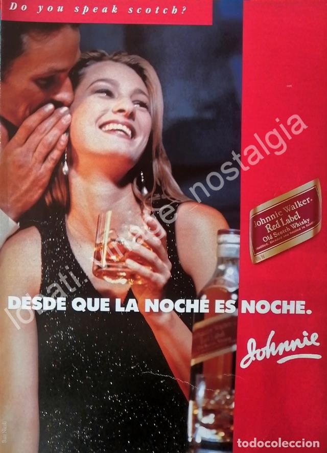 Sammeln von Plakaten: CARTEL ANTIGUO ORIGINAL DE WHISKY JHONNIE WALKER 1980s DESDE QUE LA NOCHE ES NOCHE 6