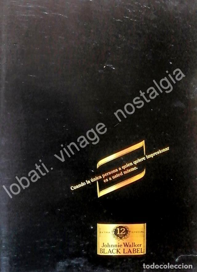 Sammeln von Plakaten: CARTEL ANTIGUO ORIGINAL DE WHISKY JHONNIE WALKER BLACK LABEL 1980s /10
