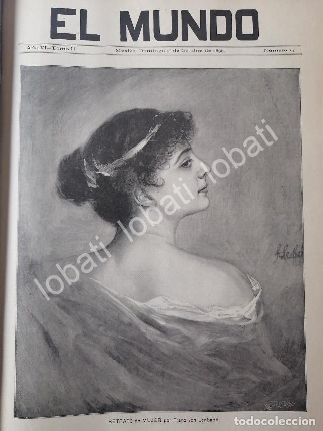 Sammeln von Plakaten: PORTADA ANTIGUA ORIGINAL DE FRANZ VON LENBACH, 1899 MUJER /ARTE