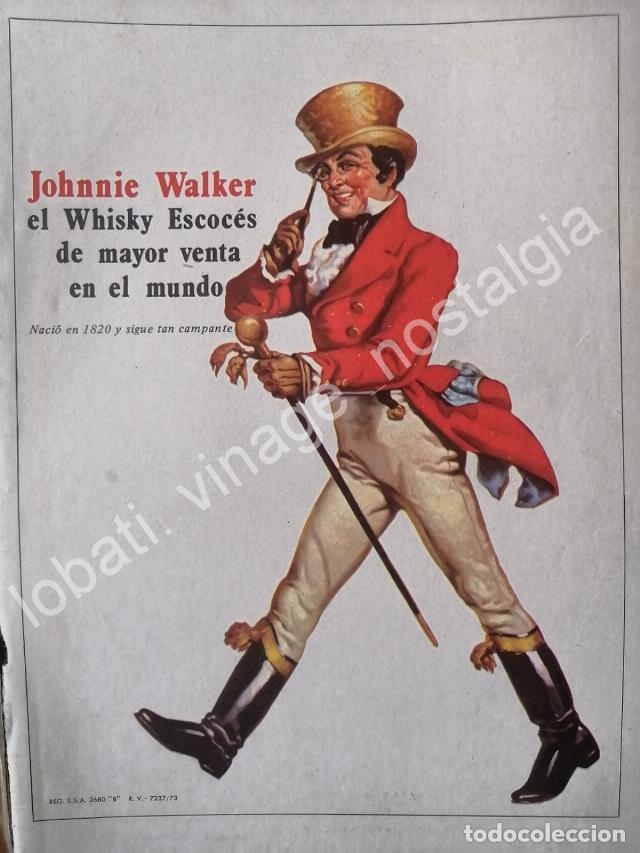 Sammeln von Plakaten: CARTEL ANTIGUO ORIGINAL DE WHISKY JHONNIE WALKER 1973 /16