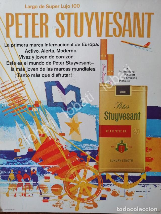 Sammeln von Plakaten: CARTEL ANTIGUO ORIGINAL DE CIGARROS PETER STUYVESANT 1969