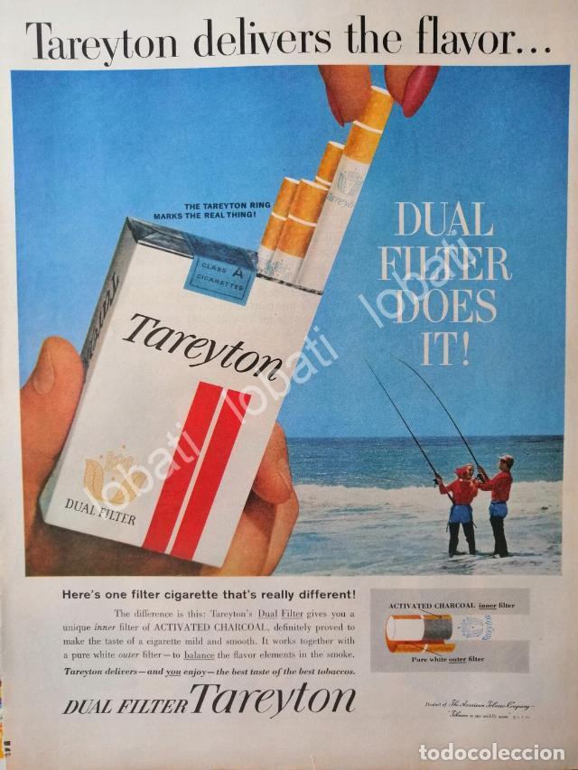 Sammeln von Plakaten: CARTEL ANTIGUO ORIGINAL DE CIGARROS TAREYTON DUAL FILTER 1960s