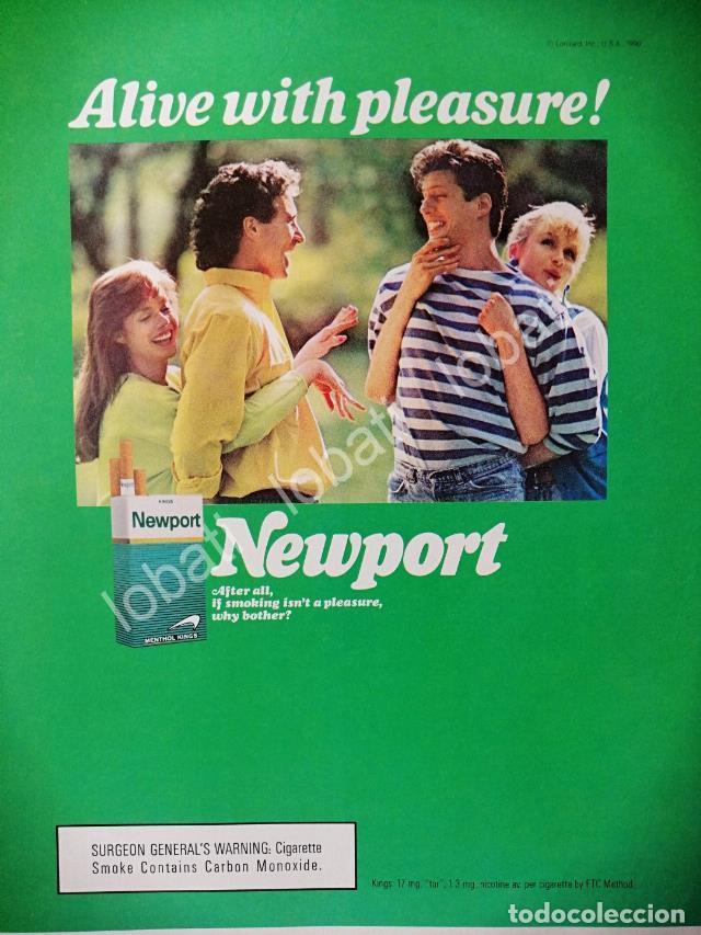 Sammeln von Plakaten: CARTEL ANTIGUO ORIGINAL DE CIGARROS NEWPORT MENTHOL 199
