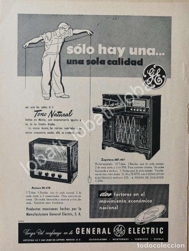 Sammeln von Plakaten: CARTEL ANTIGUO ORIGINAL DE MINI CARTEL RADIOS GENERAL ELECTRIC 1940s / 274