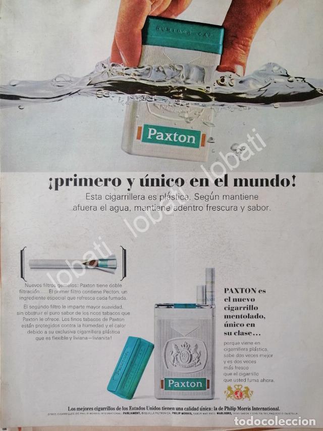 Collezionismo di affissi: CARTEL ANTIGUO ORIGINAL DE CIGARROS PAXTON CAJA PLASTICA 1960s / RARO