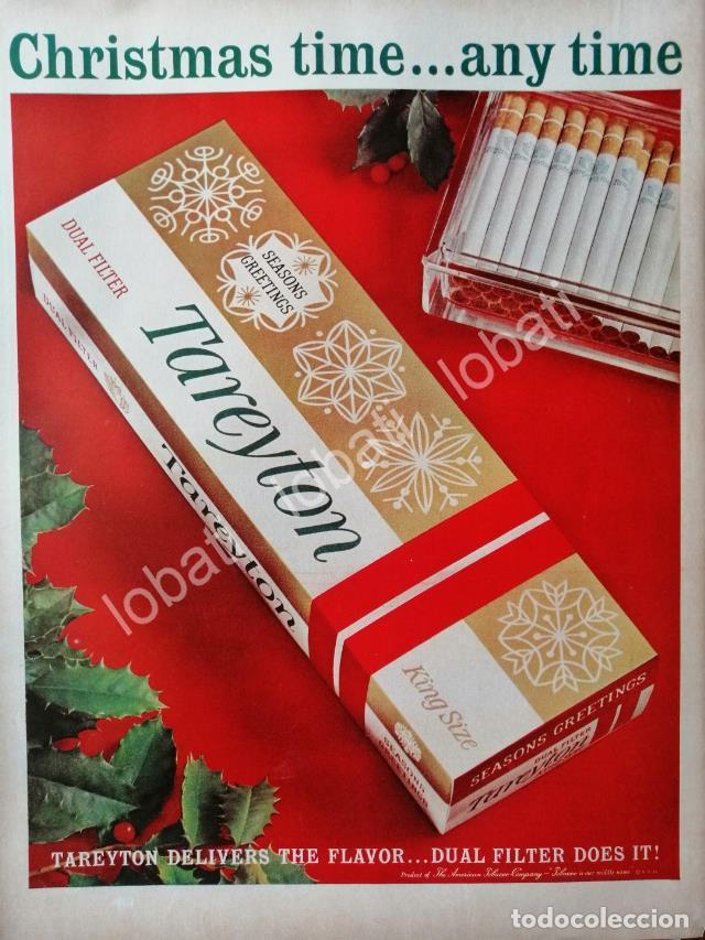 Collezionismo di affissi: CARTEL ANTIGUO ORIGINAL DE CIGARROS TAREYTON KING SIZE 1960s