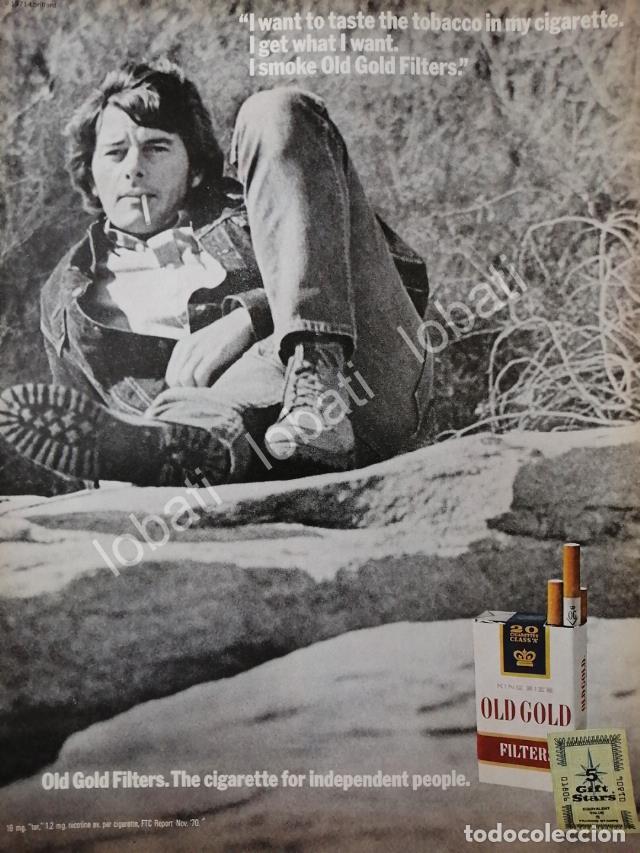 Collezionismo di affissi: CARTEL ANTIGUO ORIGINAL DE CIGARROS OLD GOLD 1970 -3
