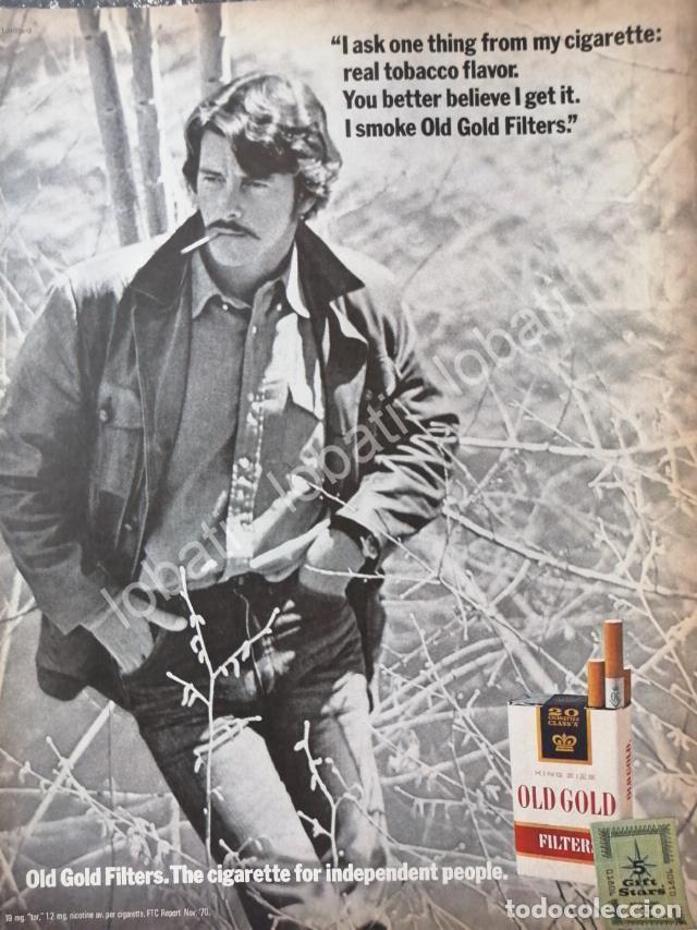 Collezionismo di affissi: CARTEL ANTIGUO ORIGINAL DE CIGARROS OLD GOLD 1970 -2