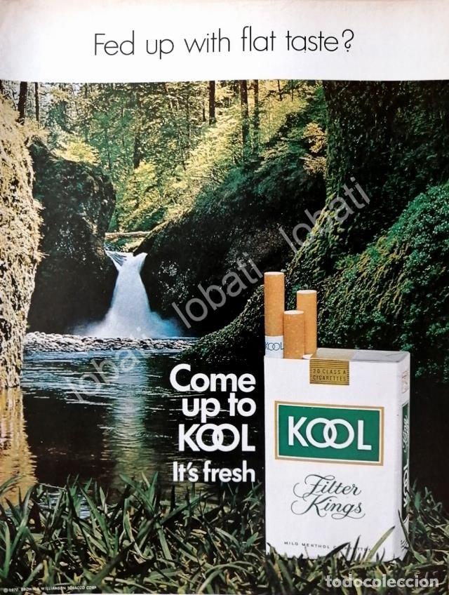 Collezionismo di affissi: CARTEL ANTIGUO ORIGINAL DE CIGARROS KOOL 1970 -4
