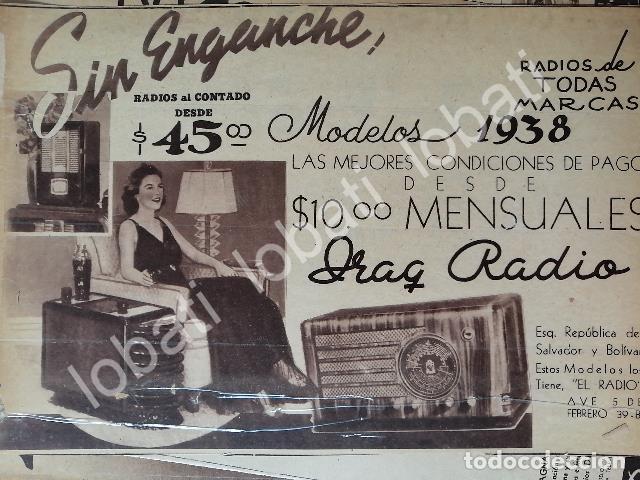 Collezionismo di affissi: CARTEL ANTIGUO ORIGINAL DE RADIOS GRAG 1938 /397 SUPER RARO 10+++
