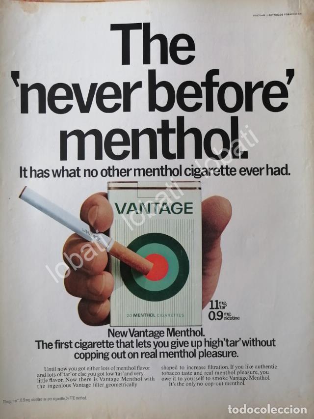 Collezionismo di affissi: CARTEL ANTIGUO ORIGINAL DE CIGARROS VANTAGE 1970 /2