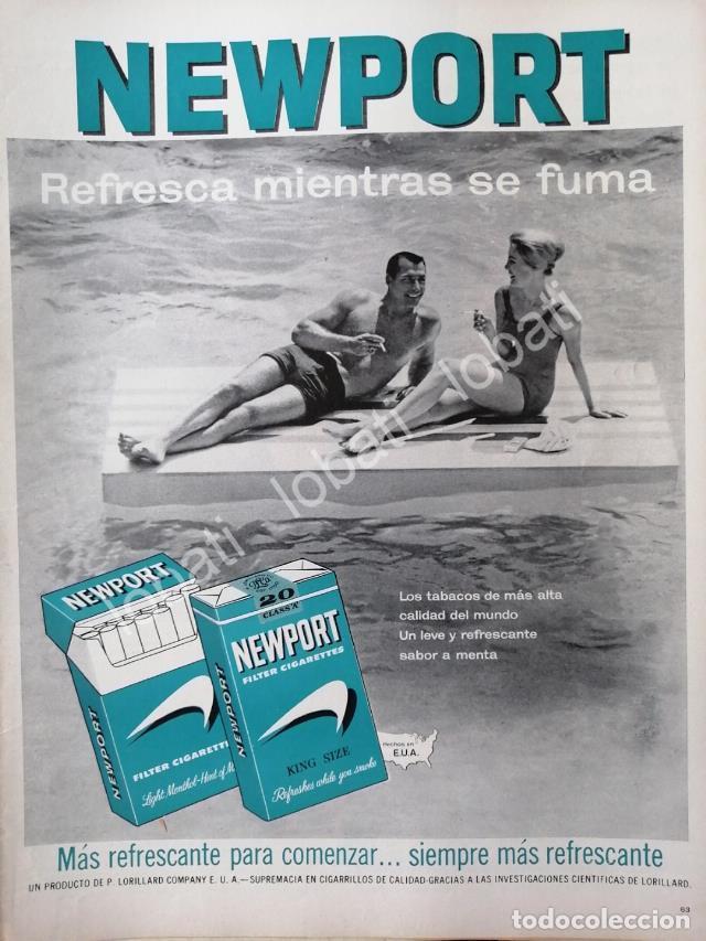 Collezionismo di affissi: CARTEL ANTIGUO ORIGINAL DE CIGARROS NEWPORT 1960s /3