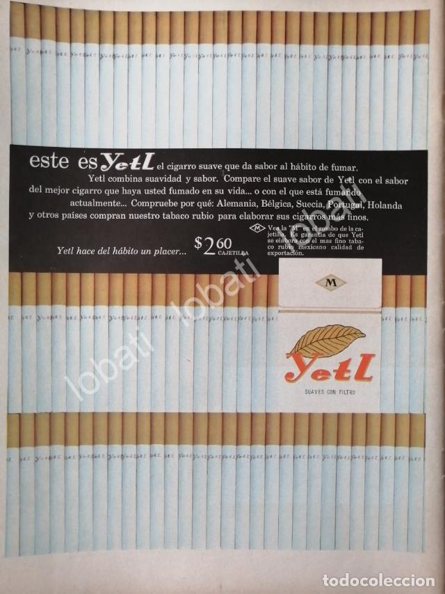 Collezionismo di affissi: CARTEL ANTIGUO ORIGINAL DE CIGARROS YETL 1960s /2