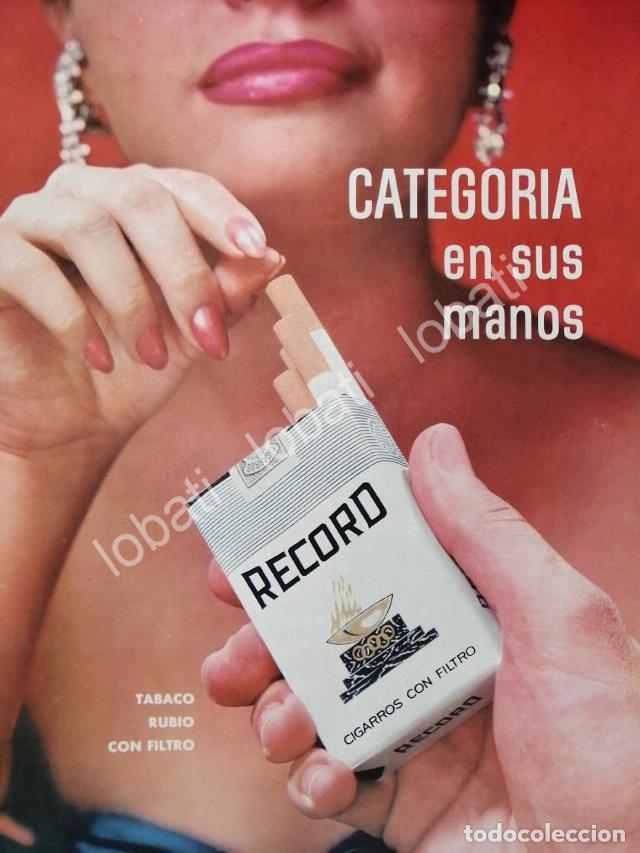 Colecionismo de cartazes: CARTEL ANTIGUO ORIGINAL DE CIGARROS RECORD 1960s / RARO