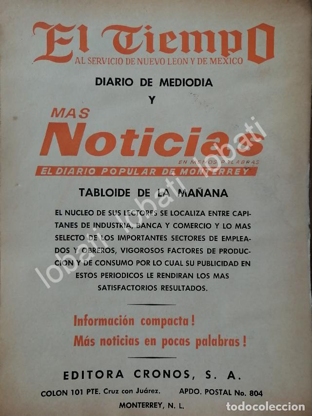 Colecionismo de cartazes: CARTEL ANTIGUO ORIGINAL DE EDITORA CRONOS 1966, DIARIO EL TIEMPO / N79 MONTERREY