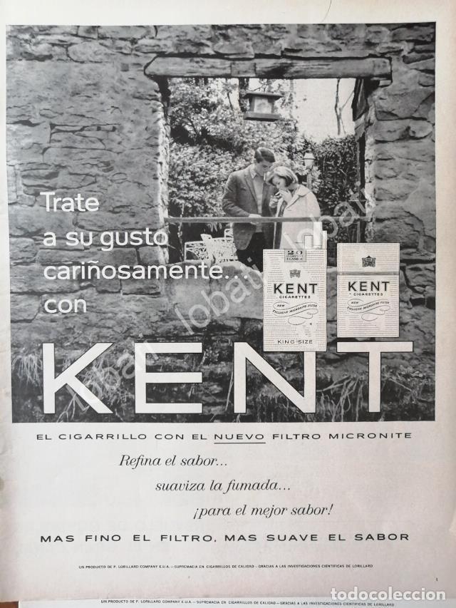 Colecionismo de cartazes: CARTEL ANTIGUO ORIGINAL DE CIGARROS KENT 1960s