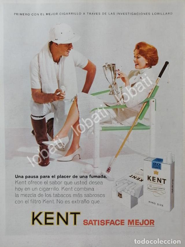 Colecionismo de cartazes: CARTEL ANTIGUO ORIGINAL DE CIGARROS KENT 1960s /6