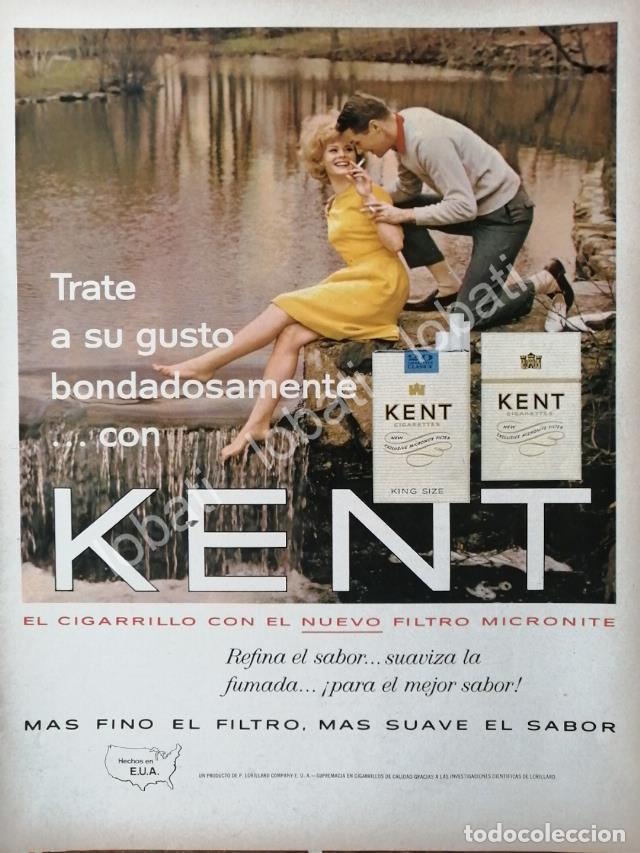 Colecionismo de cartazes: CARTEL ANTIGUO ORIGINAL DE CIGARROS KENT 1960s /7