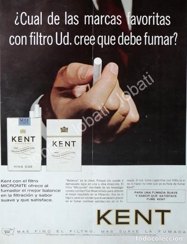 Colecionismo de cartazes: CARTEL ANTIGUO ORIGINAL DE CIGARROS KENT 1964 /5