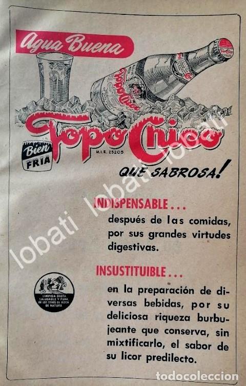 Sammeln von Plakaten: CARTEL ANTIGUO ORIGINAL DE REFRESCO AGUA MINERAL TOPO CHICO 1953 /231