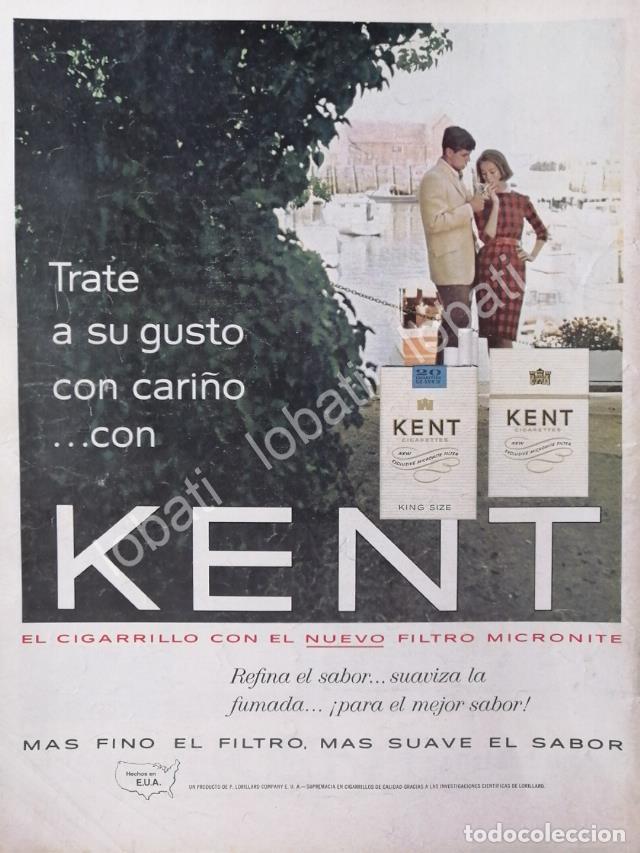 Sammeln von Plakaten: CARTEL ANTIGUO ORIGINAL DE CIGARROS KENT 1963 /15