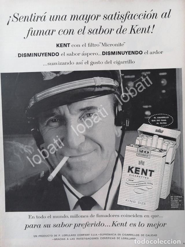 Sammeln von Plakaten: CARTEL ANTIGUO ORIGINAL DE CIGARROS KENT 1960s /18