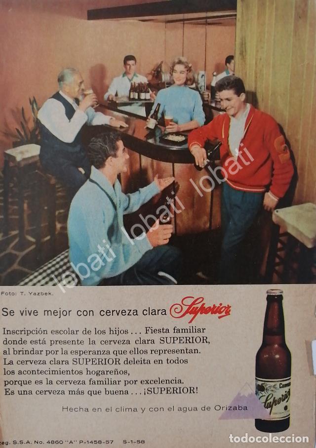 Sammeln von Plakaten: CARTEL ANTIGUO ORIGINAL DE CERVEZA SUPERIOR FOTOGRAFIA DE TUFIC YAZBEK 1958 /2