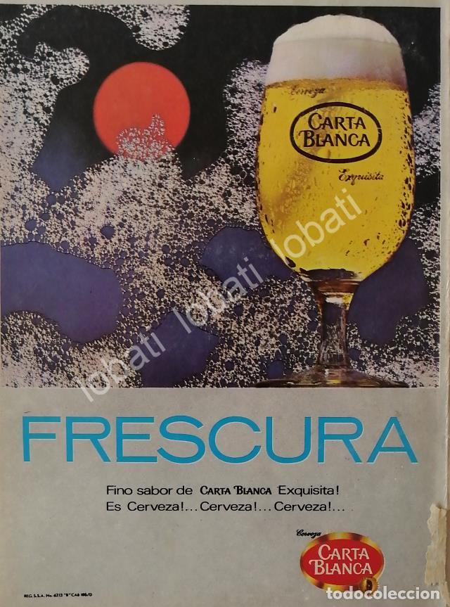 Sammeln von Plakaten: CARTEL ANTIGUO ORIGINAL DE CERVEZA CARTA BLANCA 1960s MINI CARTEL /5