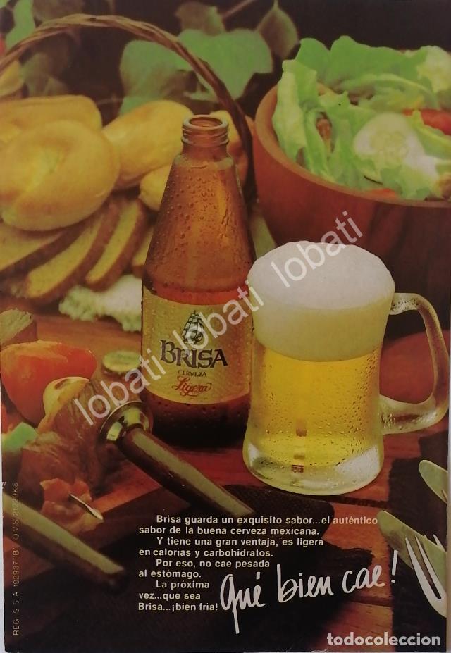Sammeln von Plakaten: CARTEL ANTIGUO ORIGINAL DE CERVEZA BRISA 1970s MINI CARTEL LA PRIMERA CERVEZA LIGHT