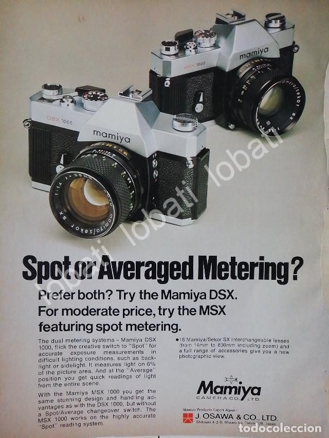 Sammeln von Plakaten: CARTEL ANTIGUO ORIGINAL DE CAMARAS FOTOGRAFICAS MAMIYA DSX 1000 1969 /412