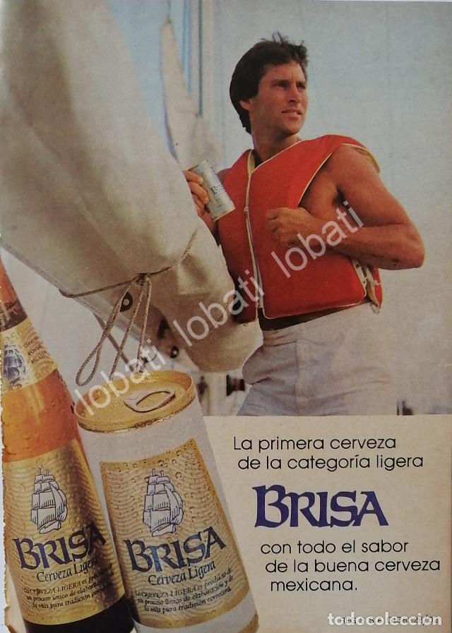 Sammeln von Plakaten: CARTEL ANTIGUO ORIGINAL DE CERVEZA BRISA 1980 MINI CARTEL LA PRIMERA CERVEZA LIGHT /6