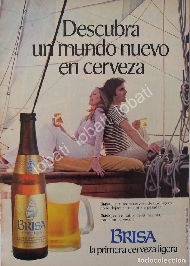 Sammeln von Plakaten: CARTEL ANTIGUO ORIGINAL DE CERVEZA BRISA 1980 MINI CARTEL LA PRIMERA CERVEZA LIGHT /5