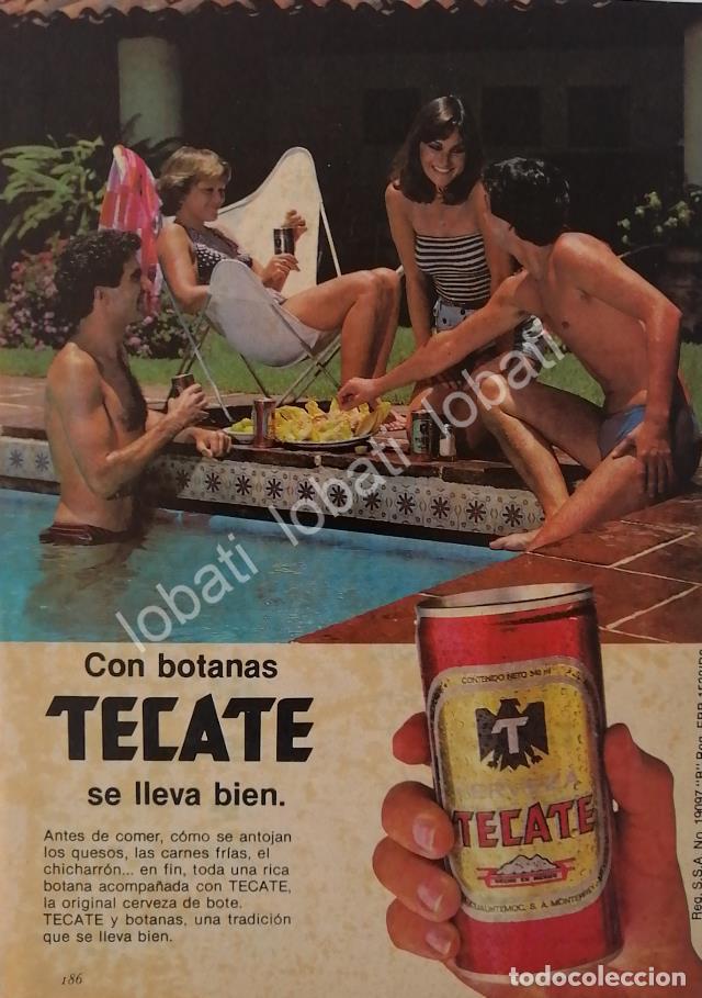 Sammeln von Plakaten: CARTEL ANTIGUO ORIGINAL DE CERVEZA TECATE 1986 / MINI CARTEL /6