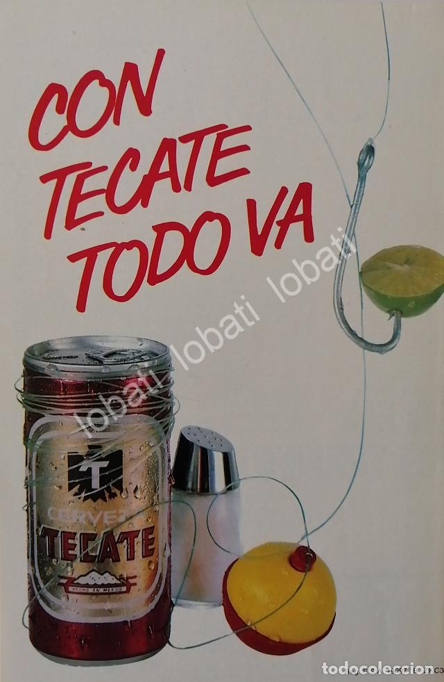 Sammeln von Plakaten: CARTEL ANTIGUO ORIGINAL DE CERVEZA TECATE 1986 / MINI CARTEL /7