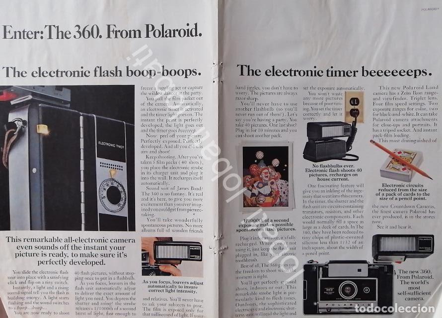 Poster collecting: CARTEL ANTIGUO ORIGINAL DE CAMARAS FOTOGRAFICAS POLAROID 360 1970s /472