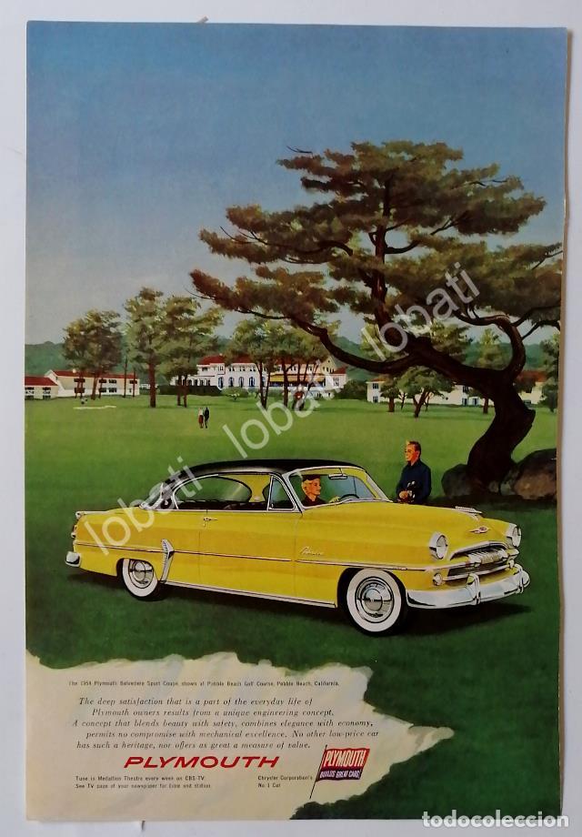 Poster collecting: CARTEL ANTIGUO ORIGINAL DE AUTOS CHRYSLER PLYMOUTH 1954 /11