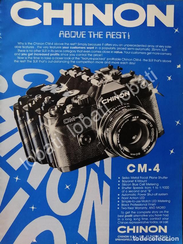 Colecionismo de cartazes: CARTEL ANTIGUO ORIGINAL DE CAMARAS FOTOGRAFICAS KODAK CHINON CM-4 1981 /478