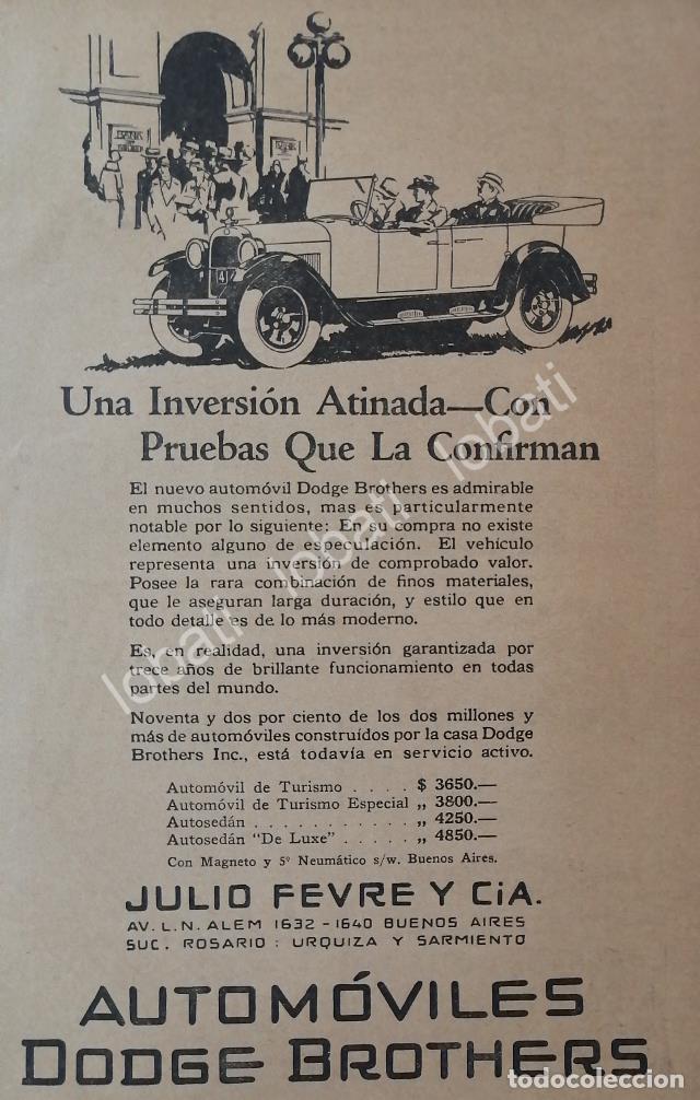 Colecionismo de cartazes: CARTEL ANTIGUO ORIGINAL DE AUTOS DODGE BRUTHERS 1927