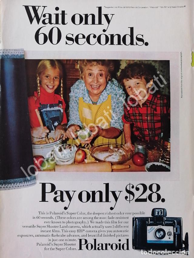 Colecionismo de cartazes: CARTEL ANTIGUO ORIGINAL DE CAMARAS FOTOGRAFICAS POLAROID SUPER SHOOTER 1976 /523