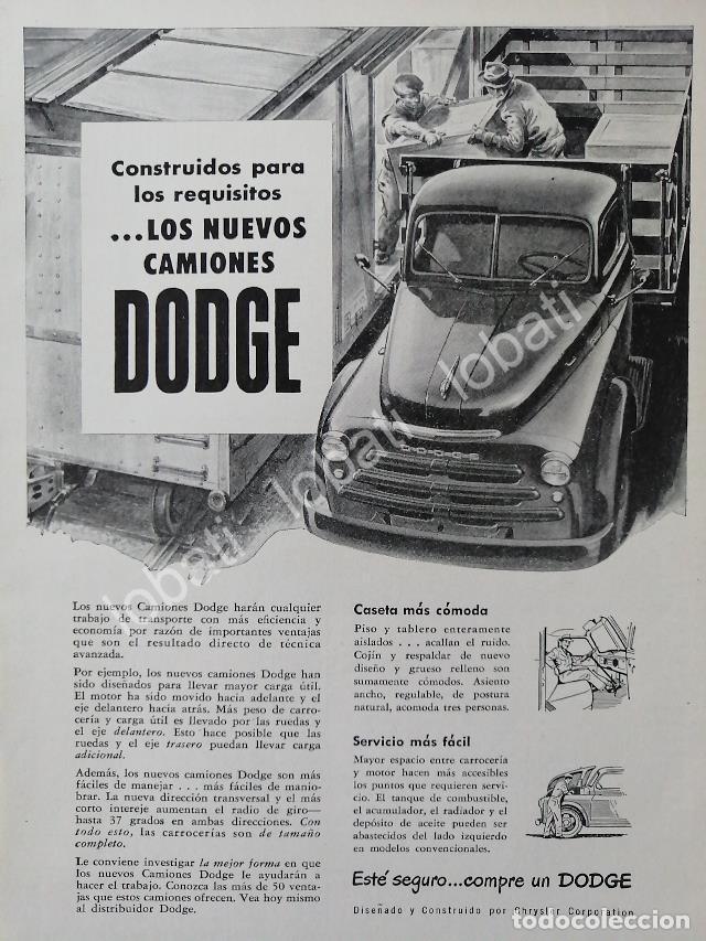 Colecionismo de cartazes: CARTEL ANTIGUO ORIGINAL DE CAMIONES DODGE 1948 /6