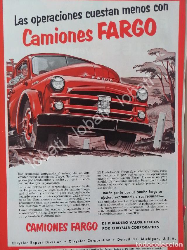 Colecionismo de cartazes: CARTEL ANTIGUO ORIGINAL DE CAMIONES CHRYSLER DODGE FARGO 1949 /N69