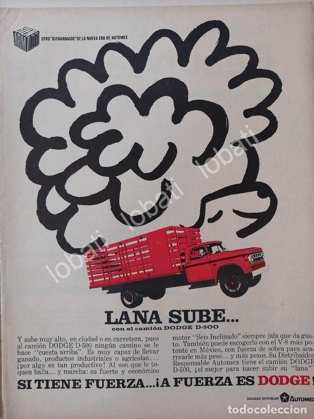 Collezionismo di affissi: CARTEL ANTIGUO ORIGINAL DE CAMIONES CHRYSLER DODGE D-500 1969 N74