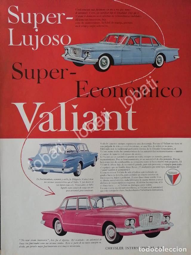 Collezionismo di affissi: CARTEL ANTIGUO ORIGINAL DE AUTOS CHRYSLER DODGE VALIANT 1960s / N77